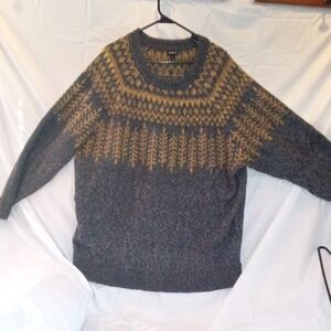 Torrid Charcoal and Mustard Knit Crewneck Sweater